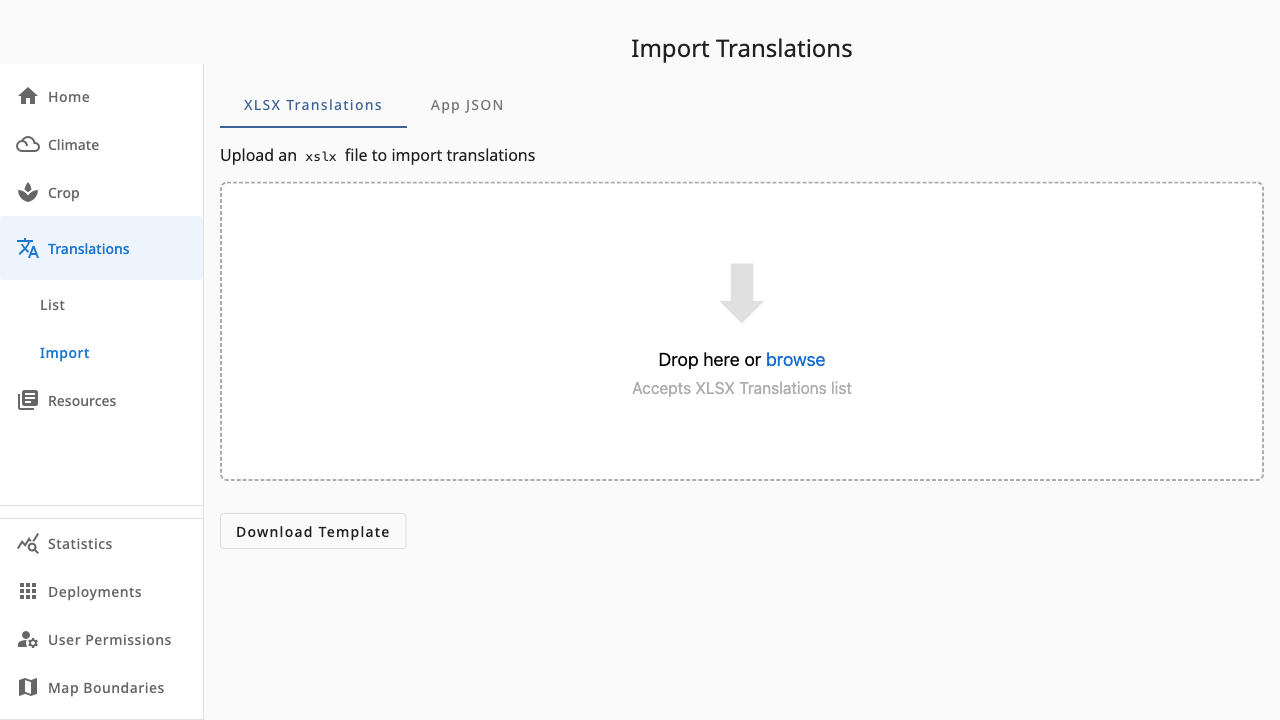 Import Translations with XLSX and App JSON tabs